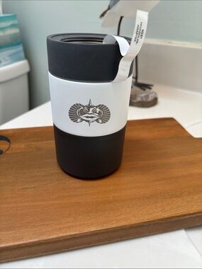 Insulated Black and White Travel Tumbler - Home Dining Bar Accessories